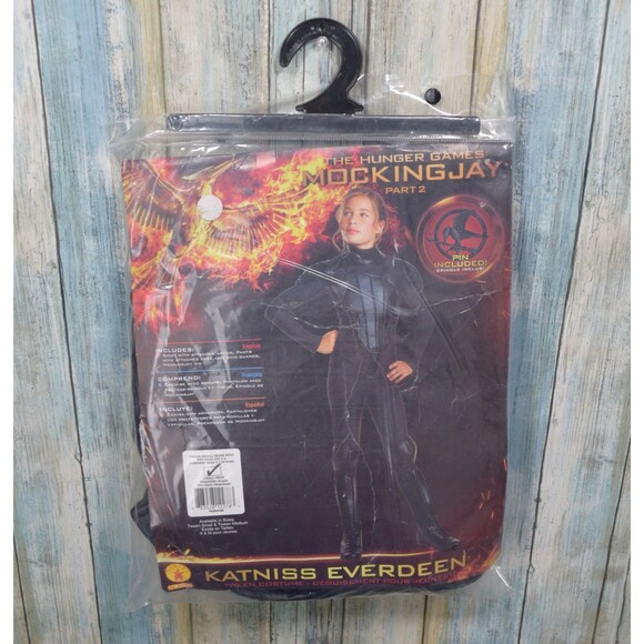 Hunger Games Mockingjay Katniss Costume Tween Small 0-2 Rubie's Halloween  Pin - Picture 1 of 16